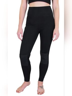 AFTCO Black Athletic Women's Activeware Leggings with Textured Knee Panels Sz. L